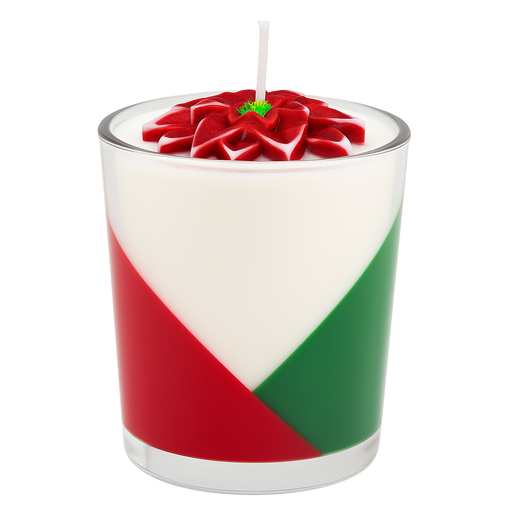 Poinsettia Noel Scented Candle | Holiday Pine Christmas Candle – KC Luxury