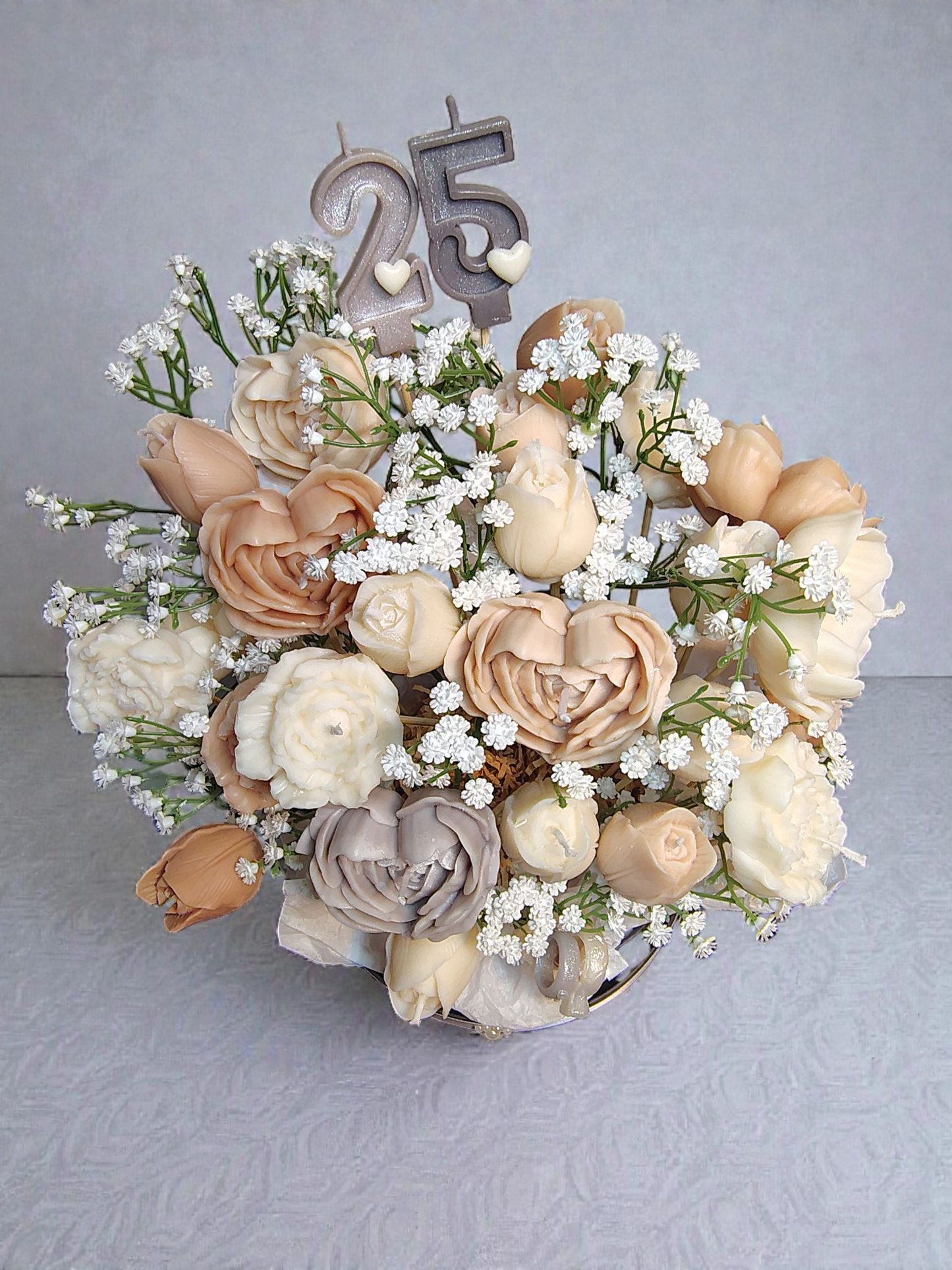 Handcrafted Floral Candle Bouquet