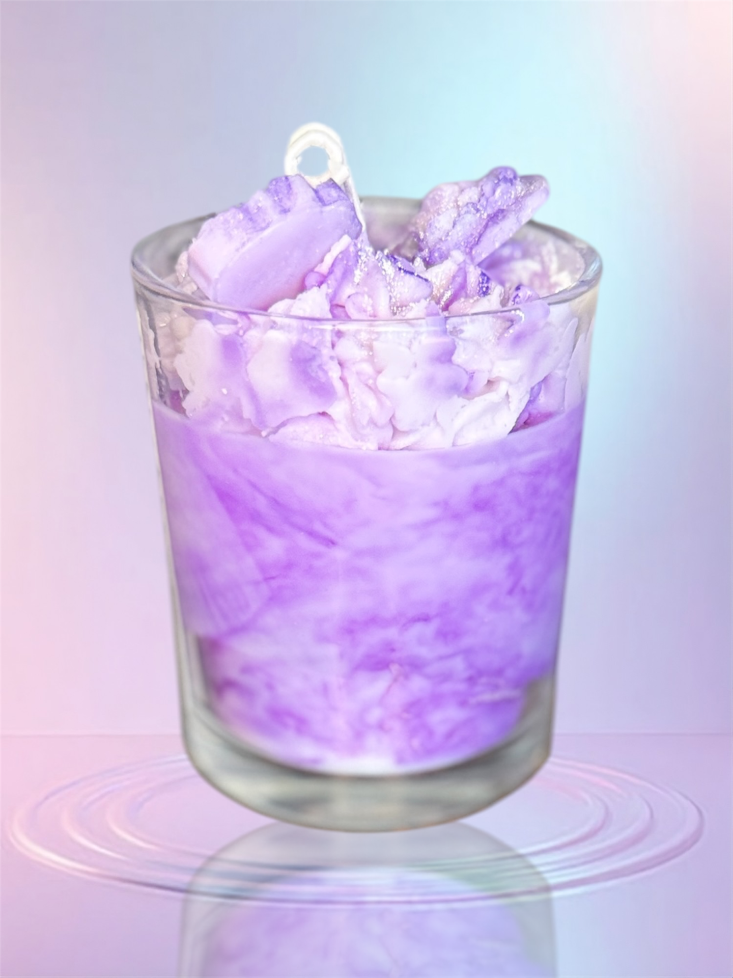 Vela de pastel de mármol KC Luxe: cera de soja artesanal con un exquisito acabado marmóreo y elegancia esmerilada