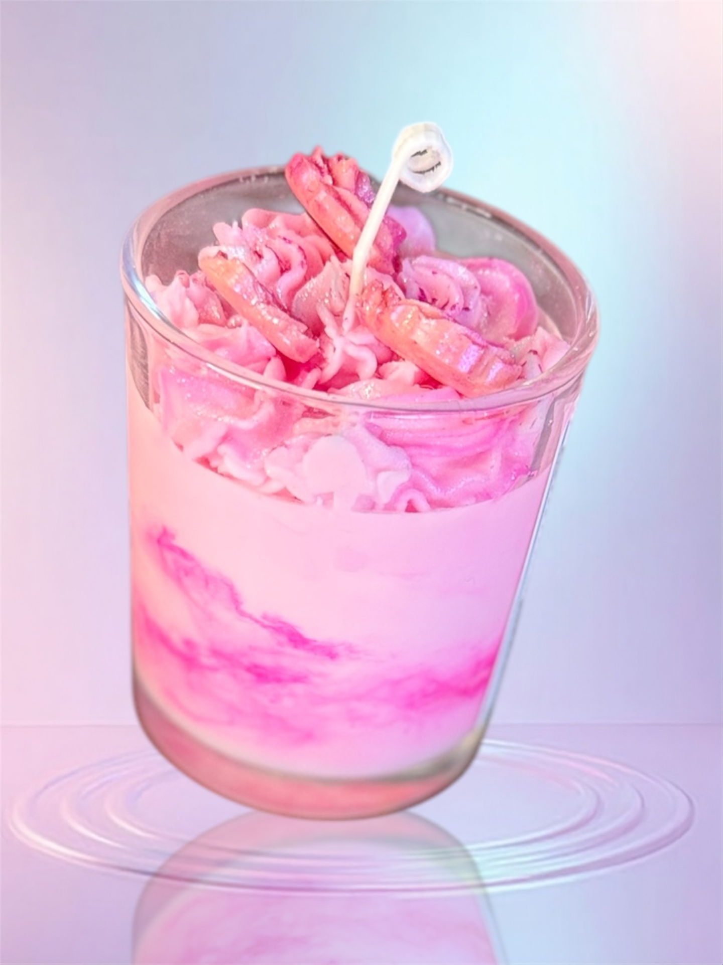 Vela de pastel de mármol KC Luxe: cera de soja artesanal con un exquisito acabado marmóreo y elegancia esmerilada