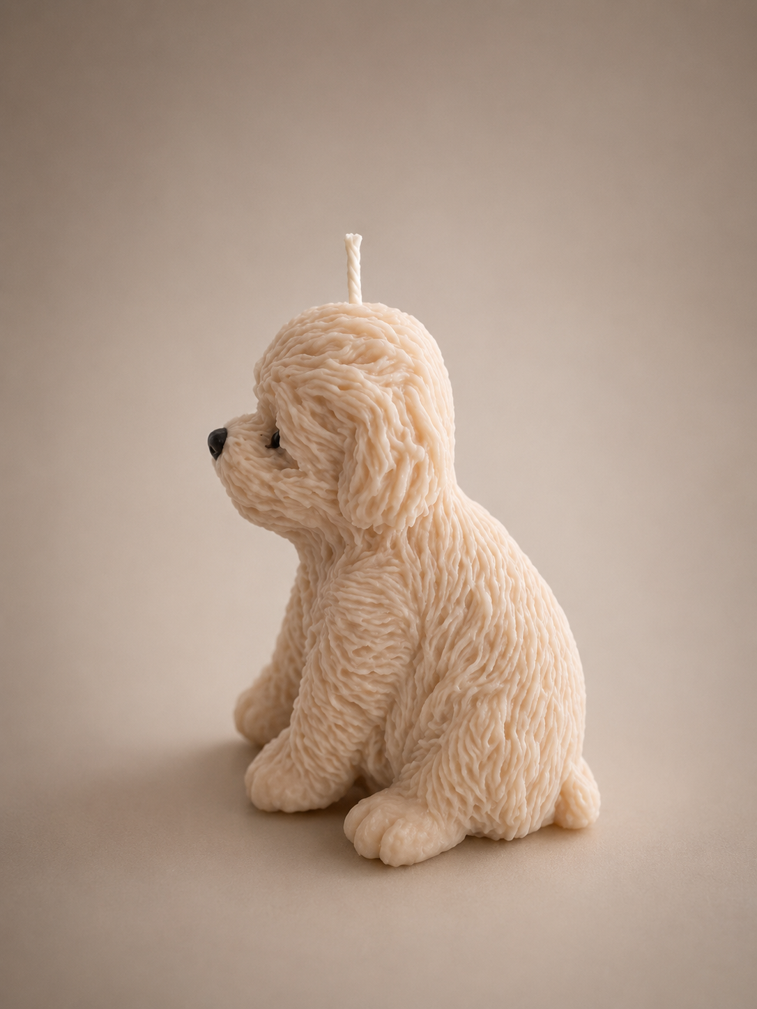 Realistic Poodle Dog Candle | Handmade Decorative Soy Wax Candle | Cute Home Decor Gift for Dog Lovers