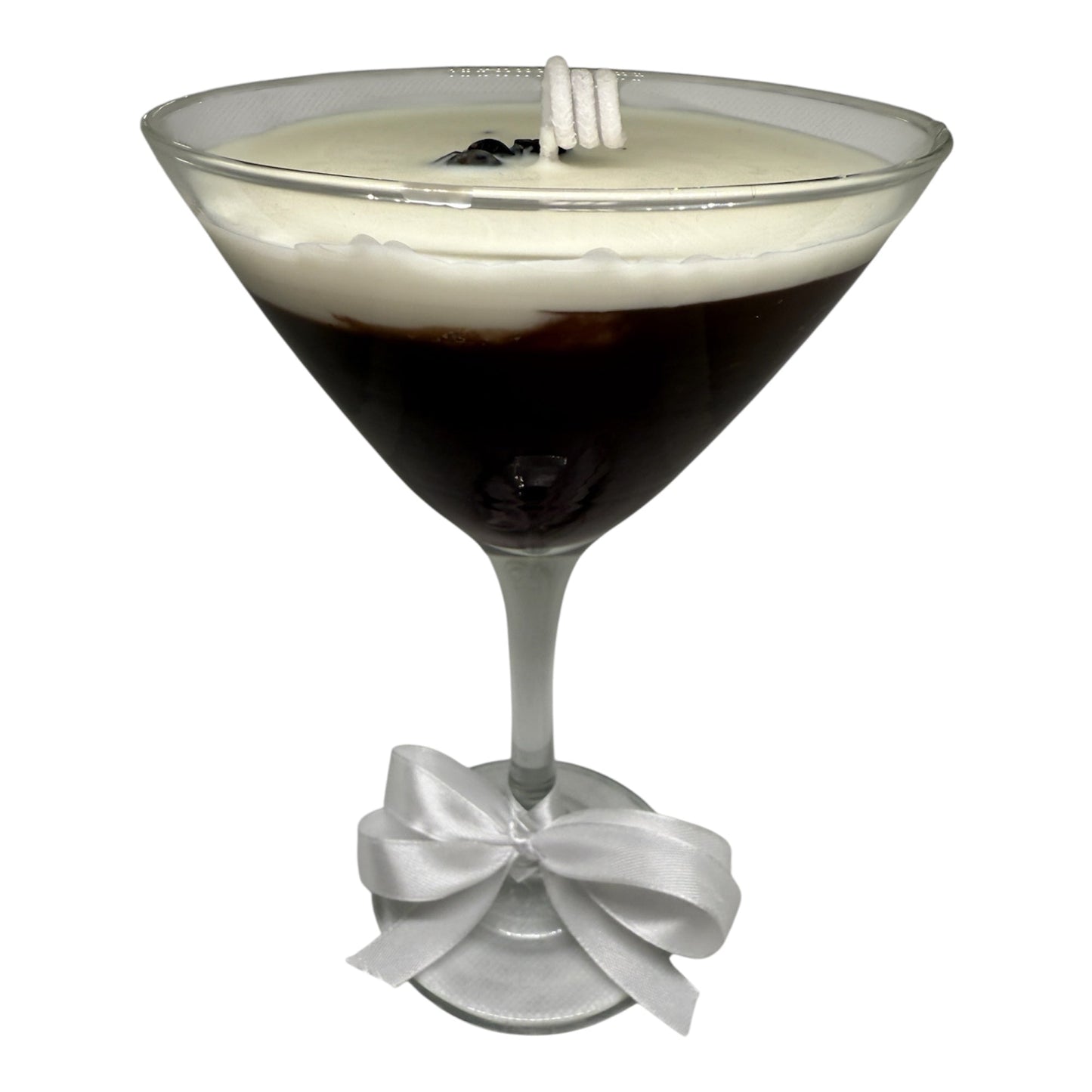 Coffee martini-inspired candle with chic presentation and bold aroma.