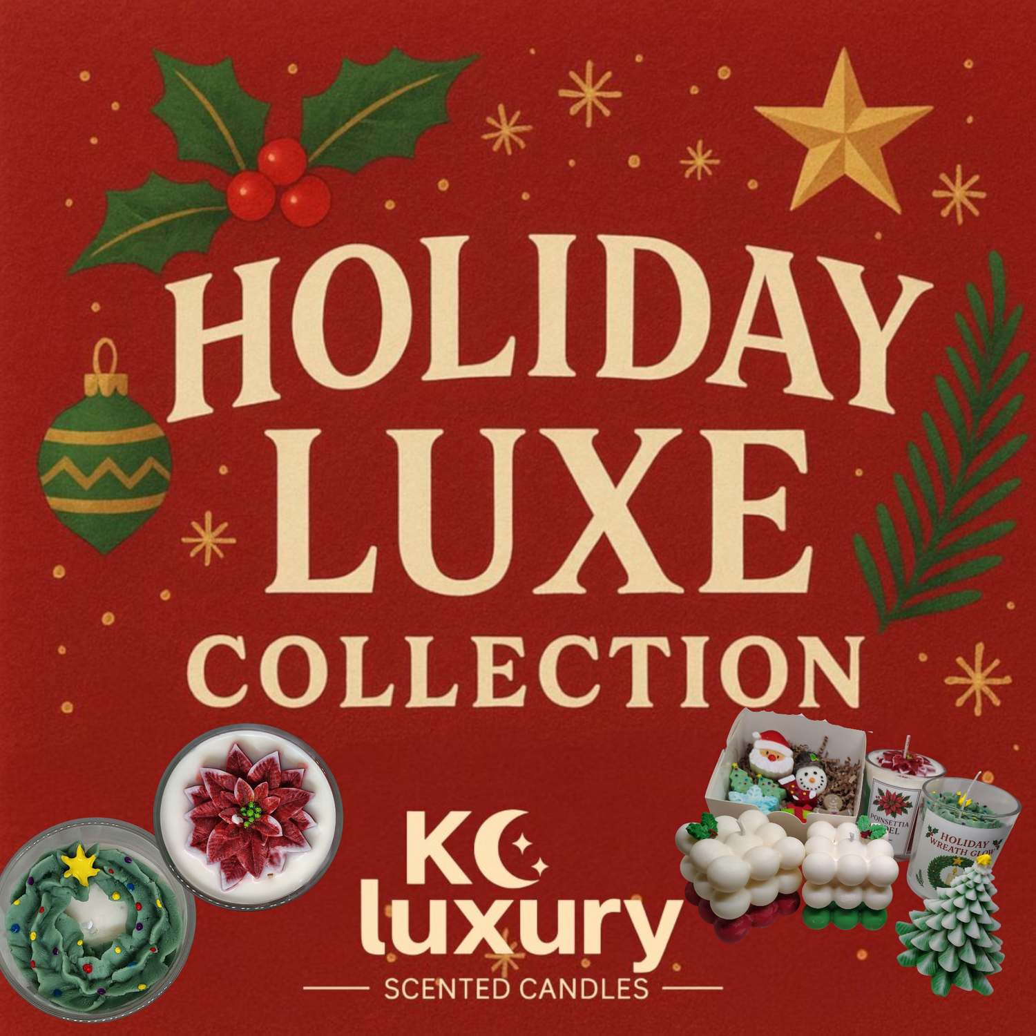 🎄 Holiday Luxe Collection – KC Luxury Scented Candles