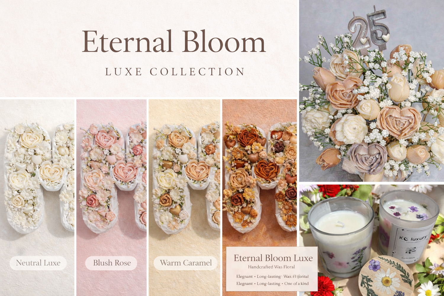 Eternal Bloom Luxe Handcrafted Wax Floral