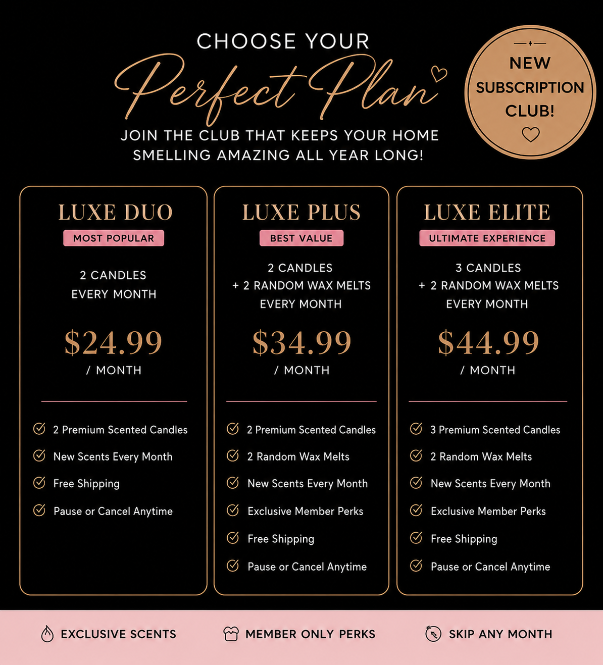 KC Luxe Candle Club - Luxe Plus Subscription