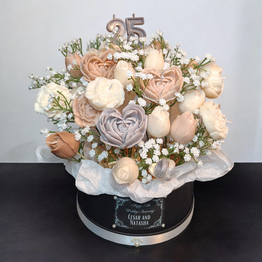 Handcrafted Floral Candle Bouquet