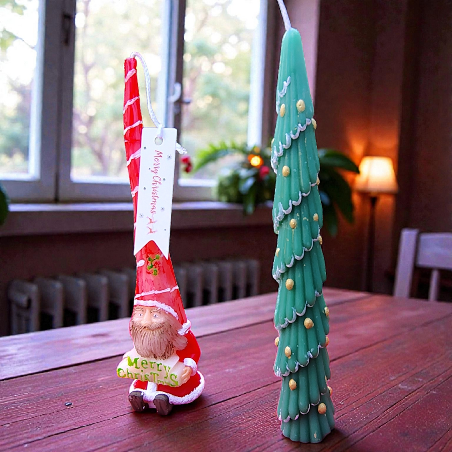 I’ll Be Gnome for Christmas – Hand-Poured & Hand-Painted Pillar Candle Sticks