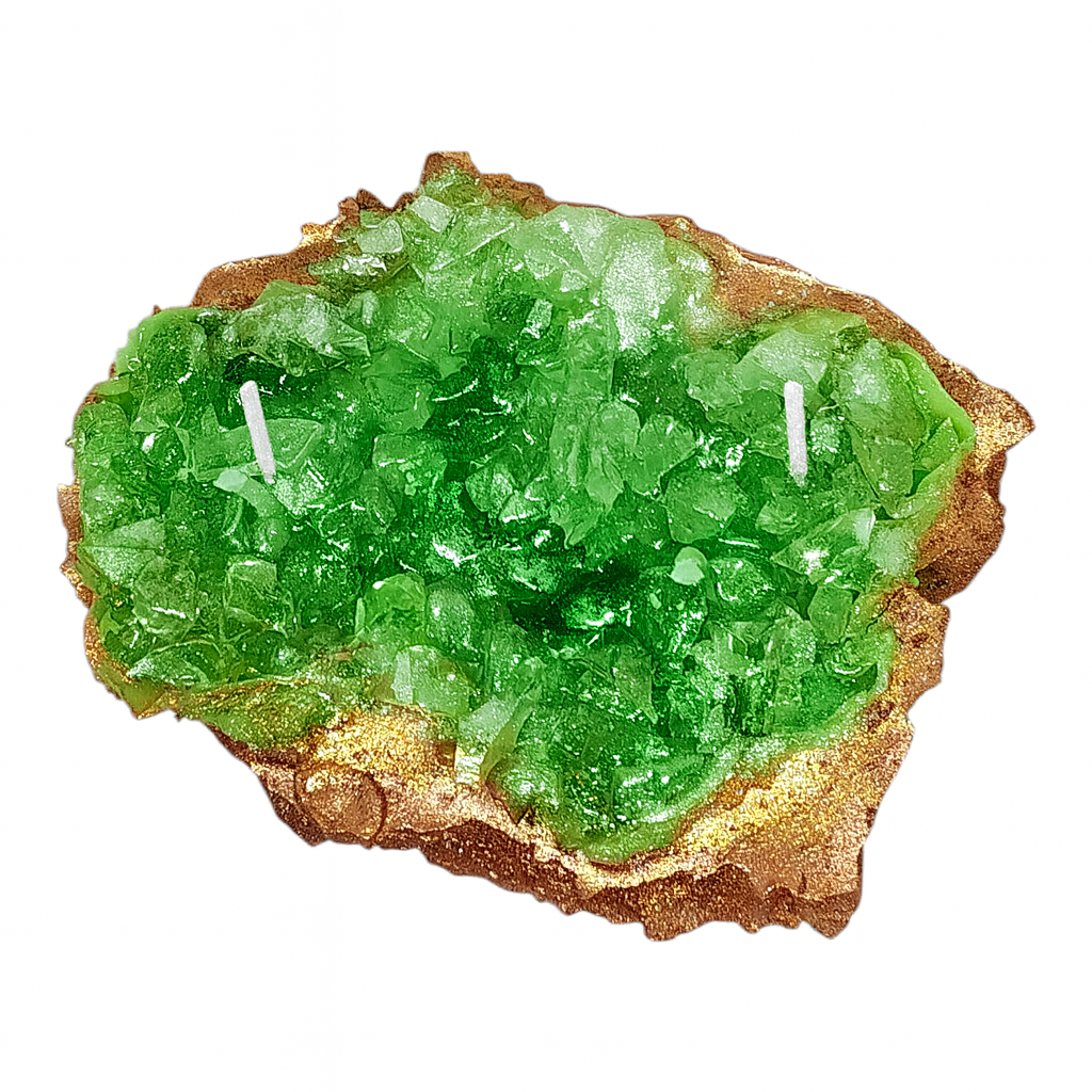Chakra Crystal Wax Candle – Handmade Rock Crystal Inspired Candle in Multiple Colors