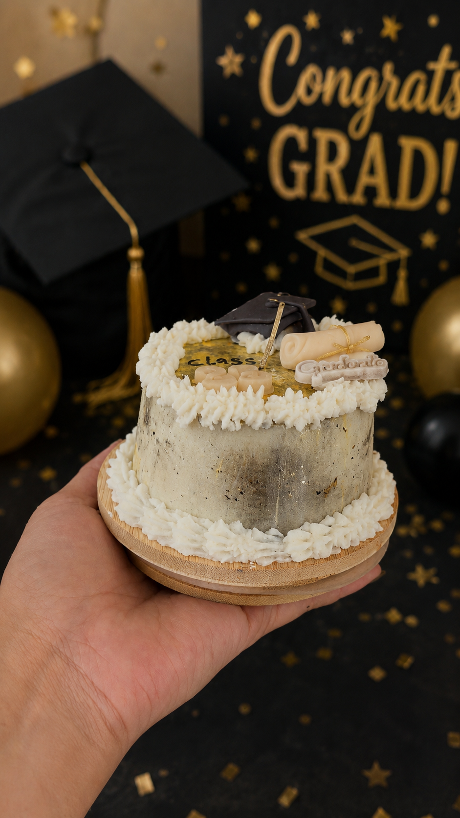 The Next Chapter | Graduation Wax Cake Candle