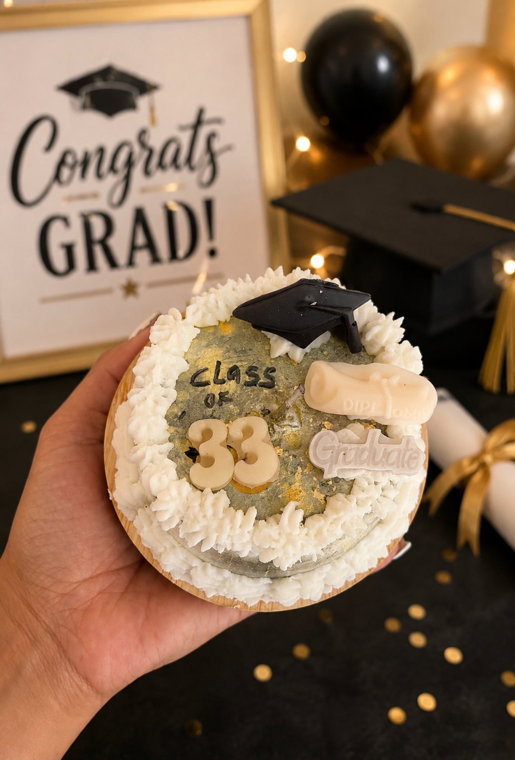 The Next Chapter | Graduation Wax Cake Candle