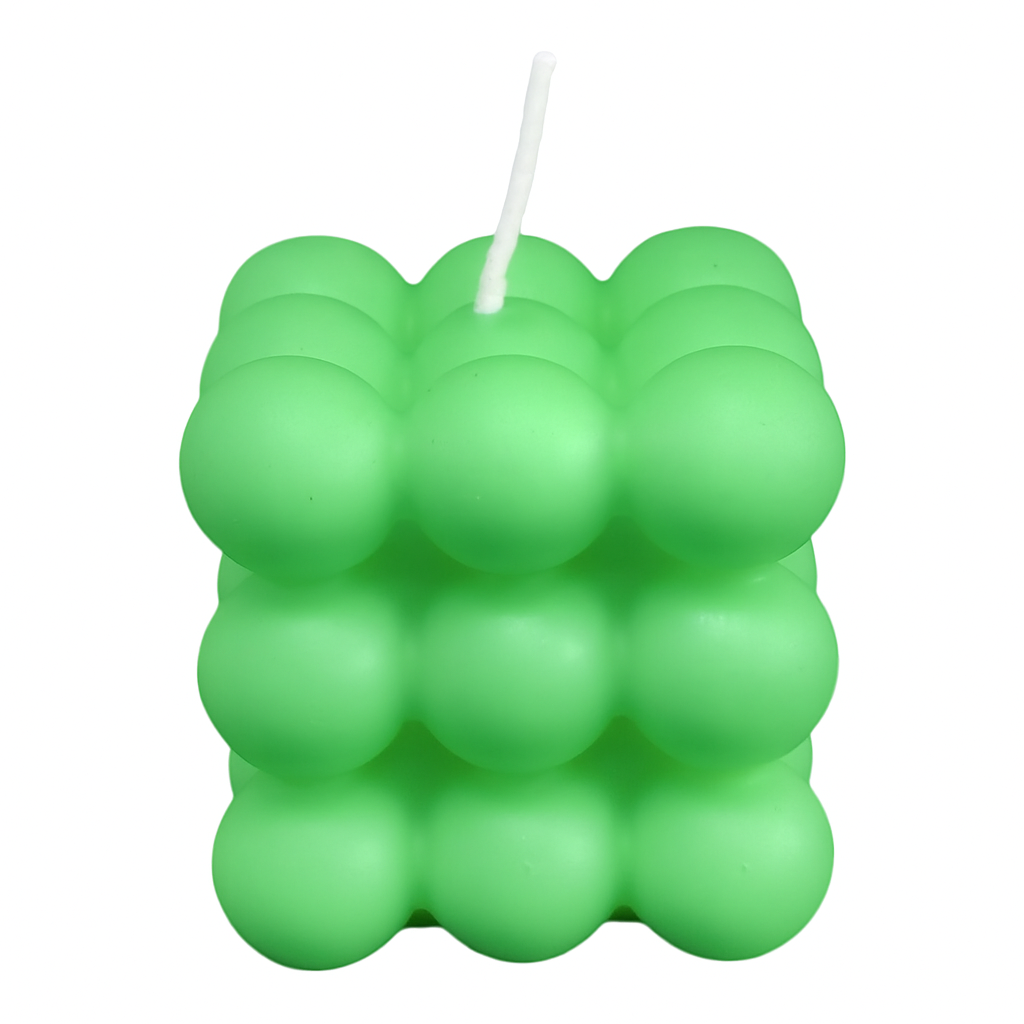 The Bubble Cube Candle – Aesthetic Decorative Soy Candle for Home Décor & Gift | Handmade by KC Luxury Scented Candles
