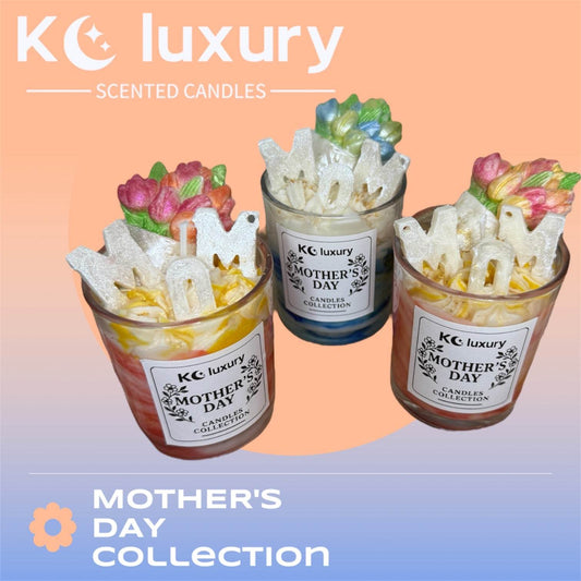 Mother’s Day luxury scented candle collection, ideal gift with handcrafted soy and premium fragrances.