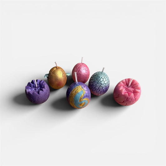 🐉 Magic Hatch Dragon Egg Candle Set – 6-Pack ✨