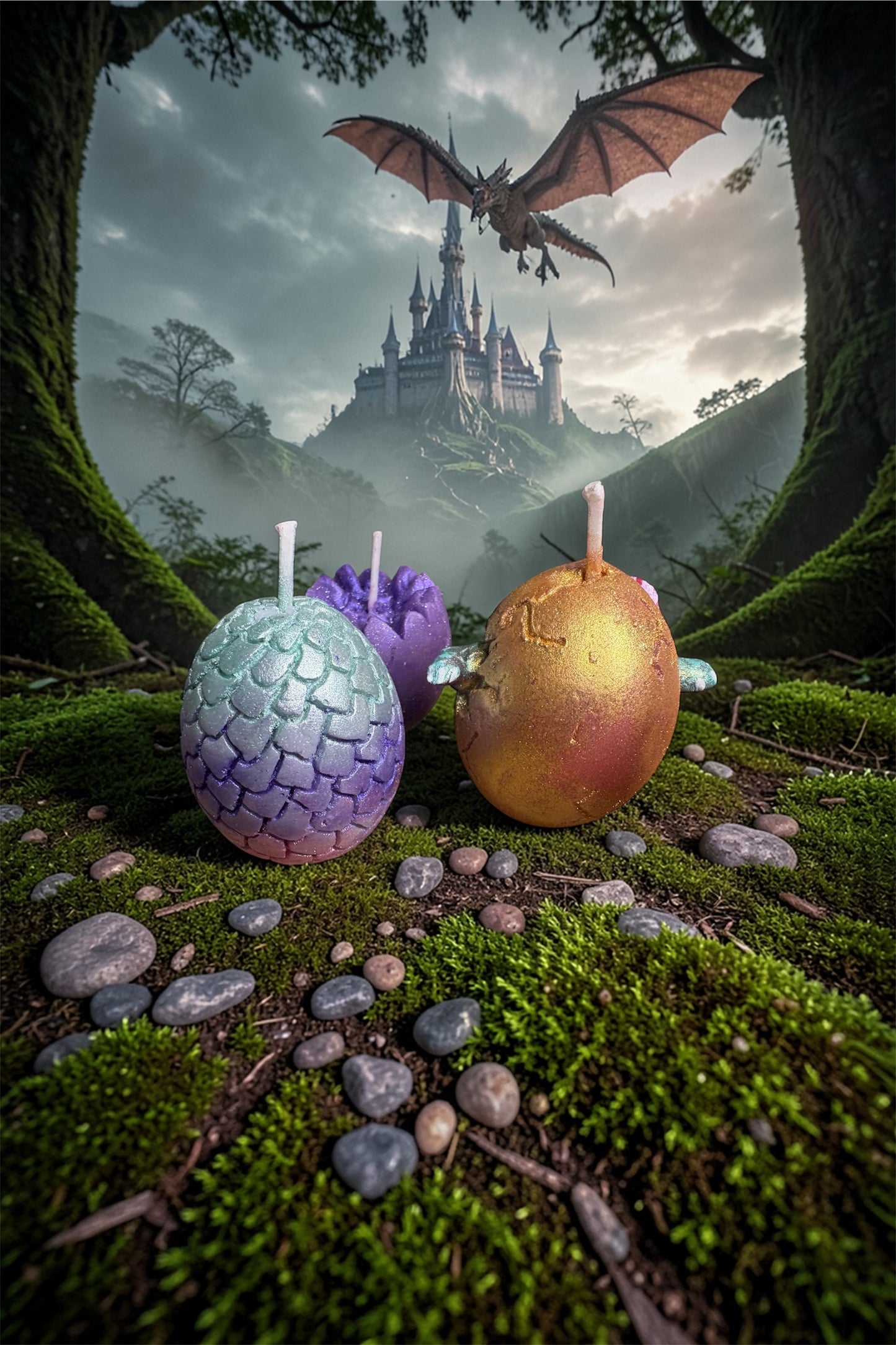 🐉 Magic Hatch Dragon Egg Candle Set – 6-Pack ✨