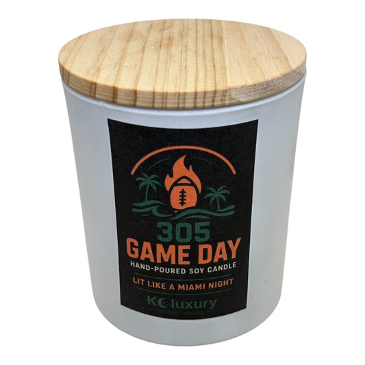 305 Game Day Candle | Game Day Collection | Miami Inspired Soy Candle