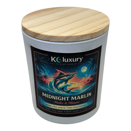 Midnight Marlin Candle | Game Day Collection | Coastal Luxury Soy Candle