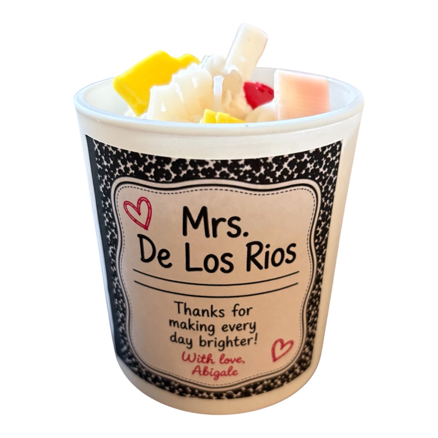Little Notes of Thanks | Personalized Teacher Candle