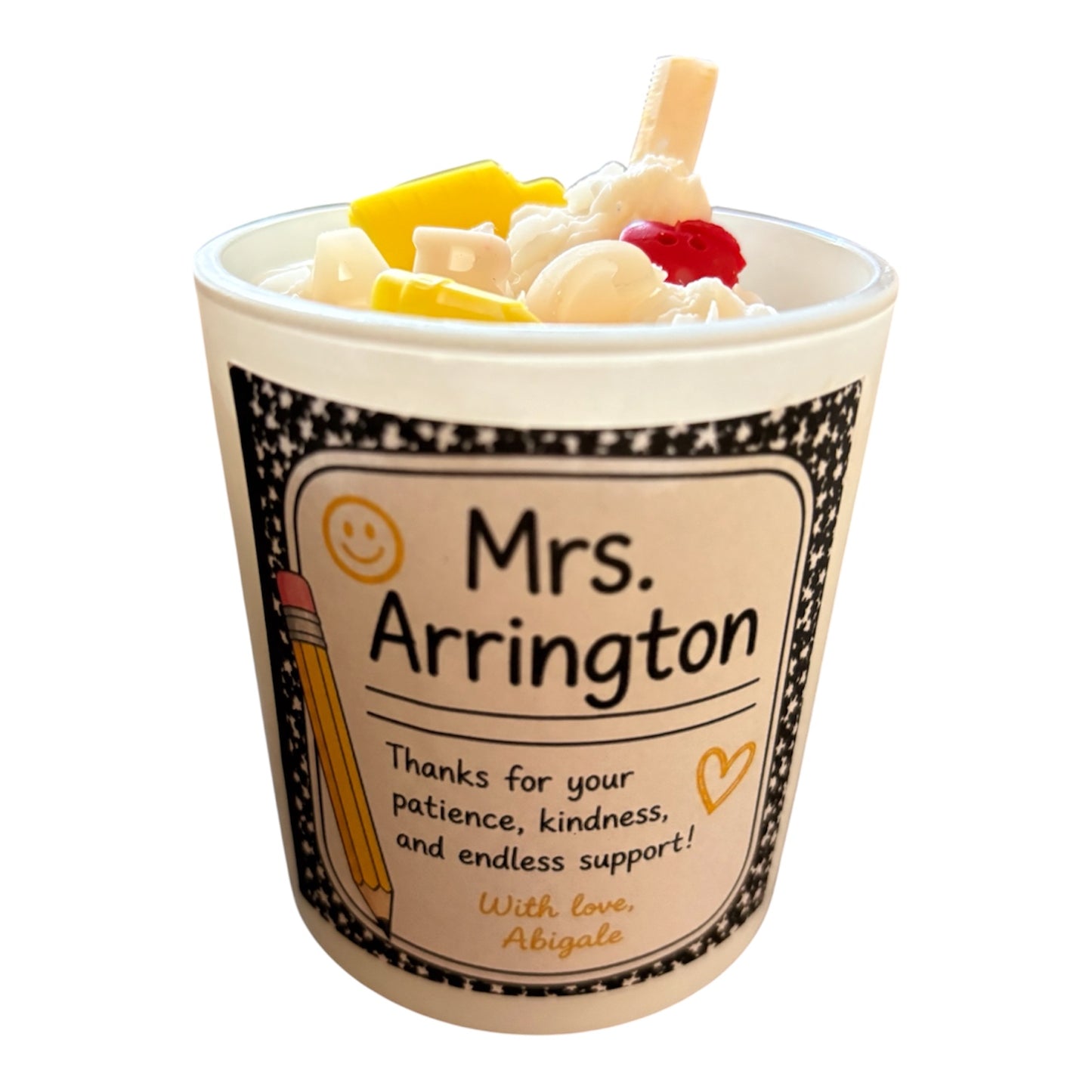 Little Notes of Thanks | Personalized Teacher Candle