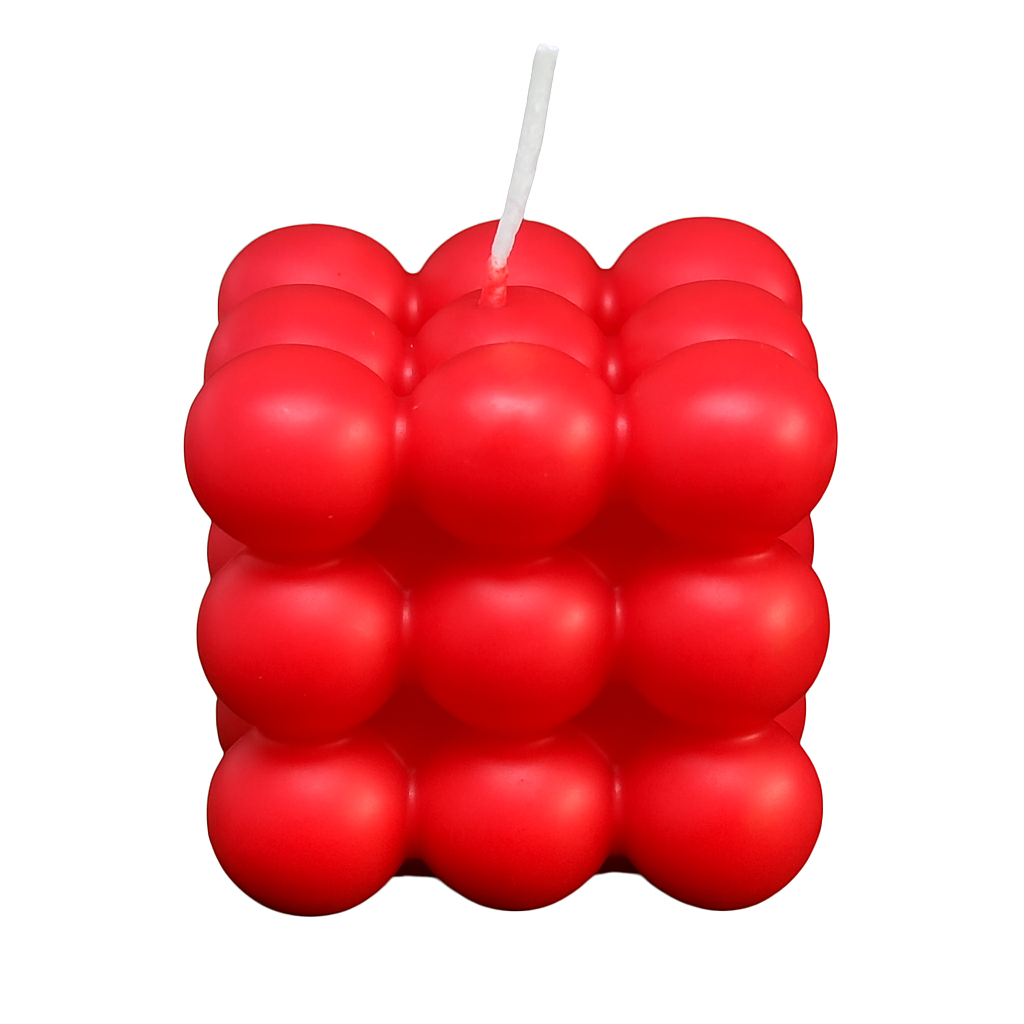 The Bubble Cube Candle – Aesthetic Decorative Soy Candle for Home Décor & Gift | Handmade by KC Luxury Scented Candles