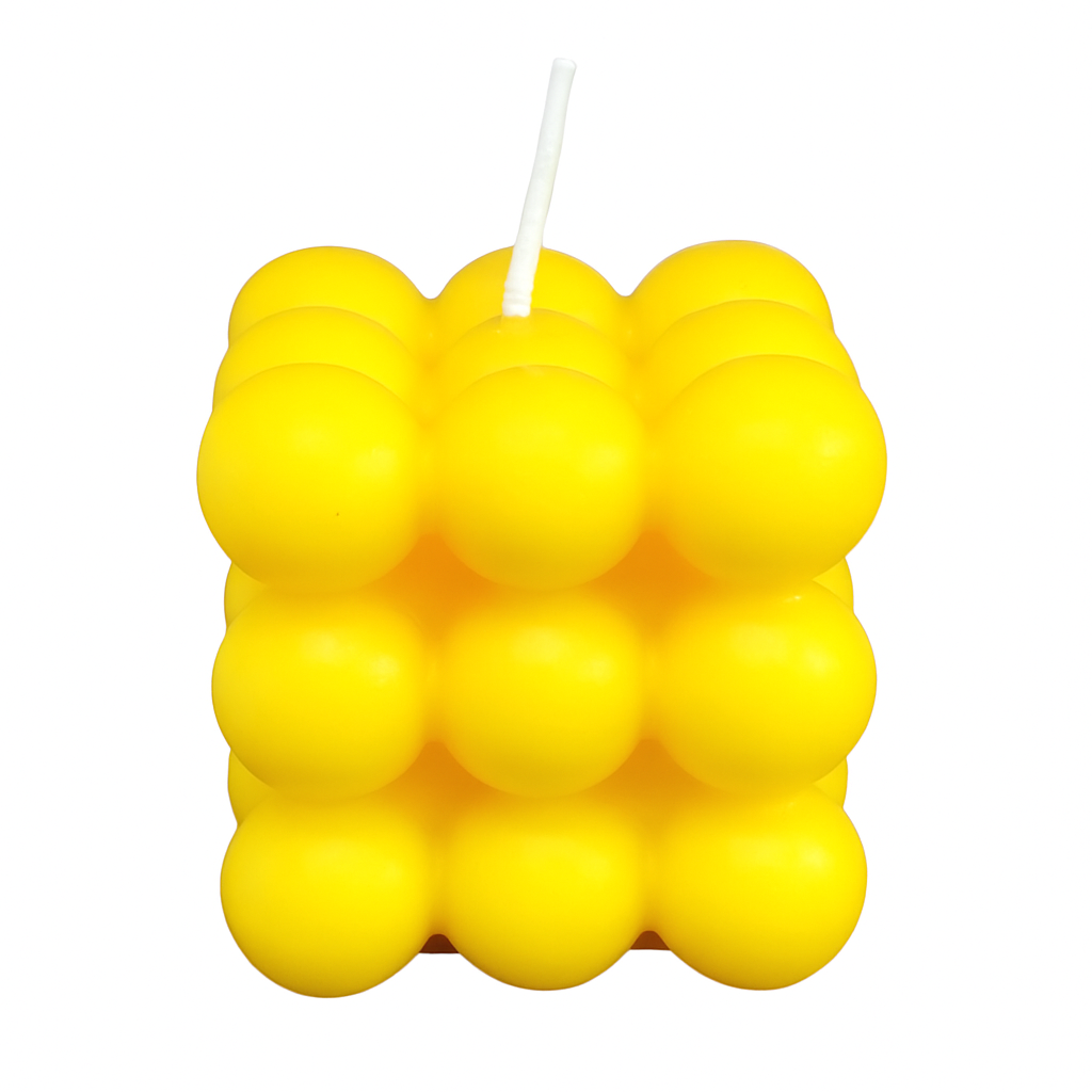The Bubble Cube Candle – Aesthetic Decorative Soy Candle for Home Décor & Gift | Handmade by KC Luxury Scented Candles