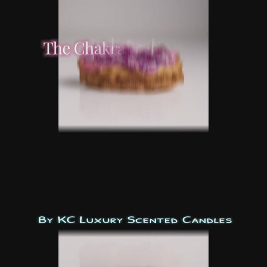 Chakra Crystal Wax Candle – Handmade Rock Crystal Inspired Candle in Multiple Colors