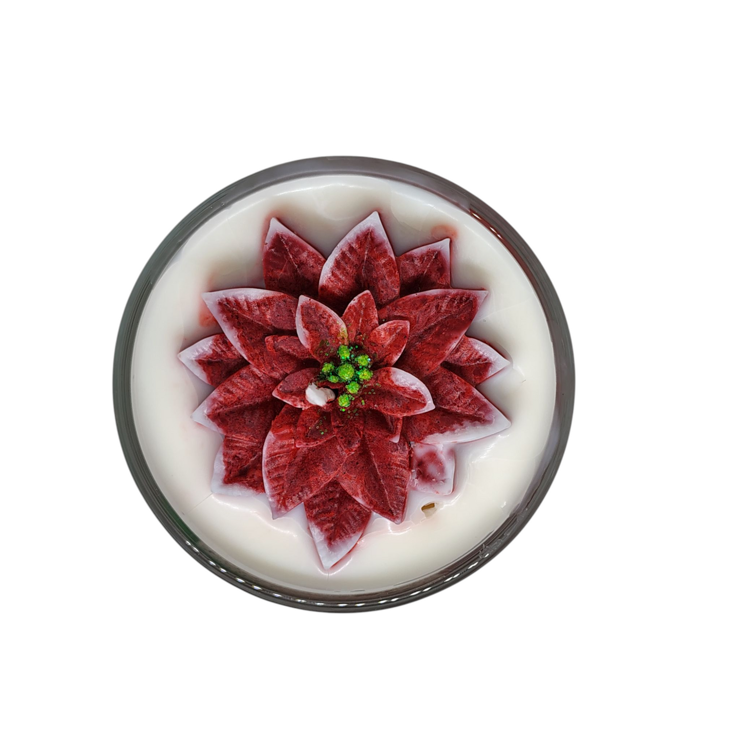 Poinsettia Noel Scented Candle | Holiday Pine Christmas Candle – KC Luxury