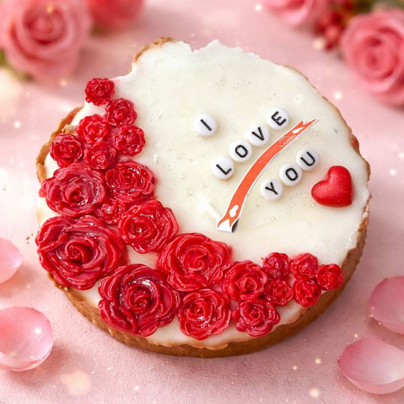 Rooted in Love – Wood-Inspired Valentine’s Day Candle | Custom Message Heart Candle (1-Wick or 2-Wick)