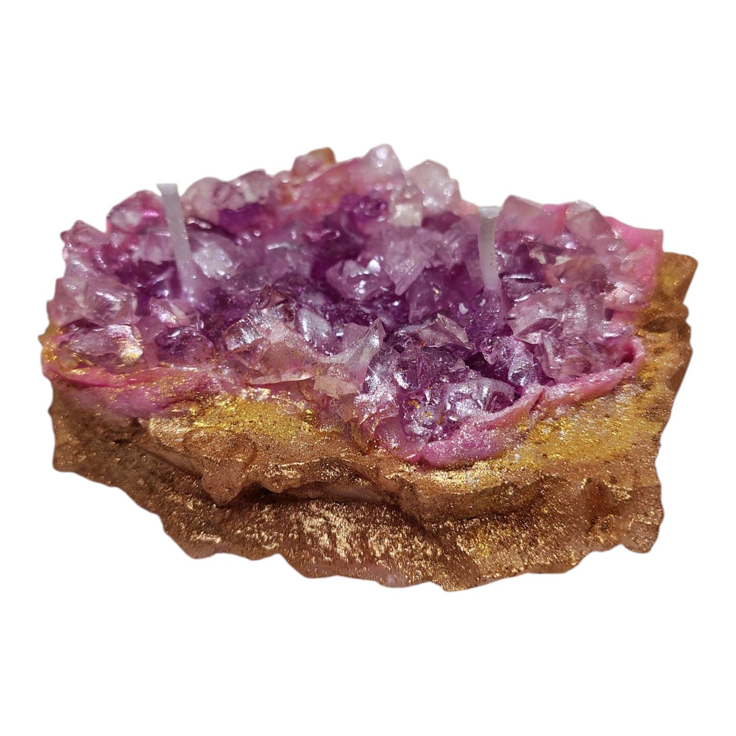 Chakra Crystal Wax Candle – Handmade Rock Crystal Inspired Candle in Multiple Colors