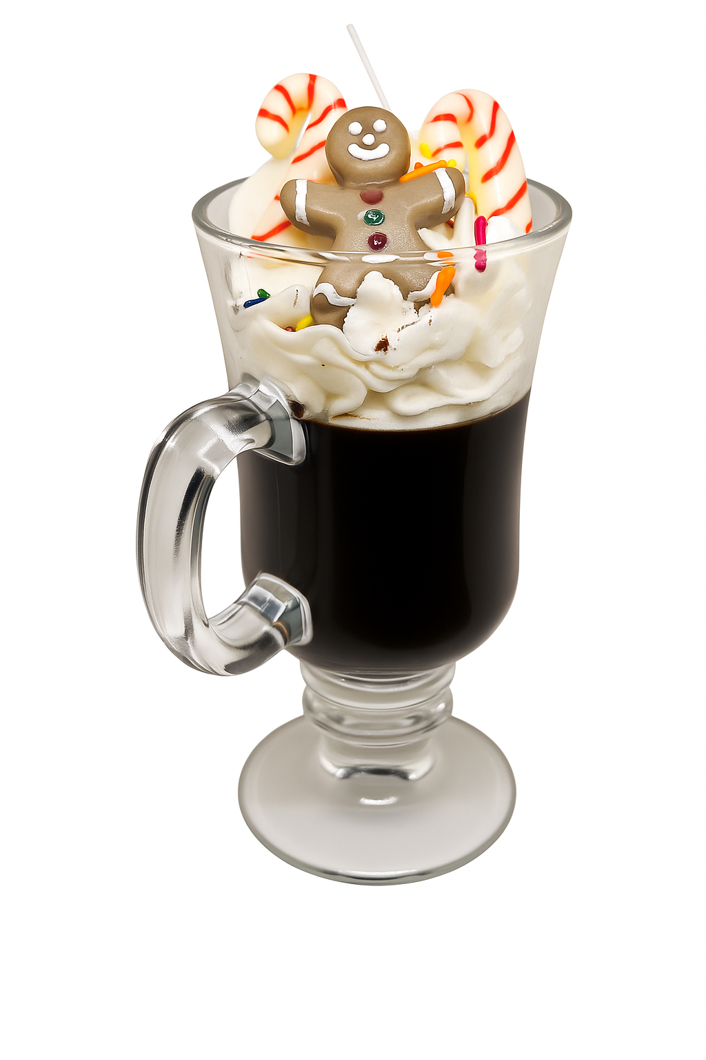 Gingy Hot Cocoa Christmas Candle – Gingerbread & Peppermint Holiday Cup